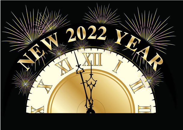 Ano Novo Relógio gráfico 2022 - Foto, Imagem