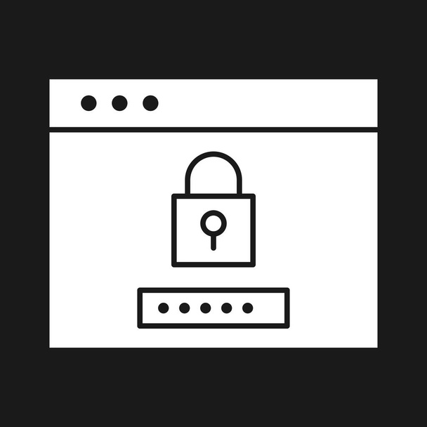 Lock, password, secure icon vector image. Can also be used for internet security. Suitable for use on web apps, mobile apps and print media. - Vector, Image
