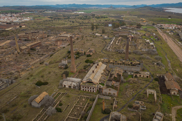 Aerial view of the Abandoned former mining operations pearroya pueblonuevo Spain Abandoned Industry Places - Photo, Image