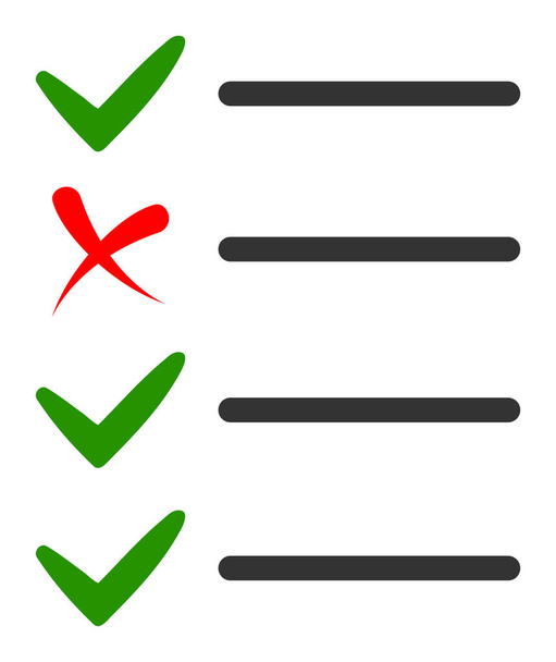 Vector Check List Flat Icon Symbol - Vektor, obrázek