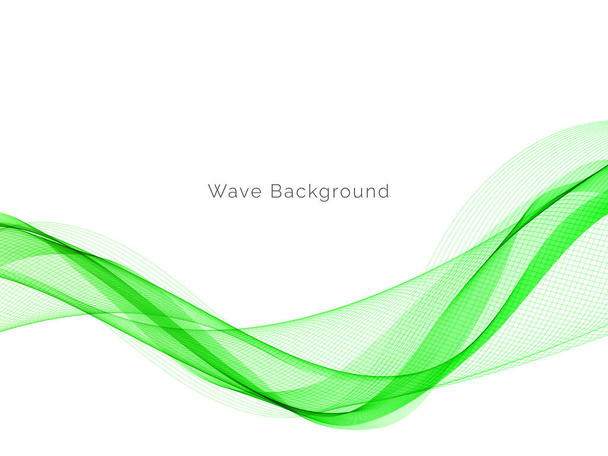 Abstrakte glatte stilvolle elegante grüne Welle Hintergrundvektor - Vektor, Bild