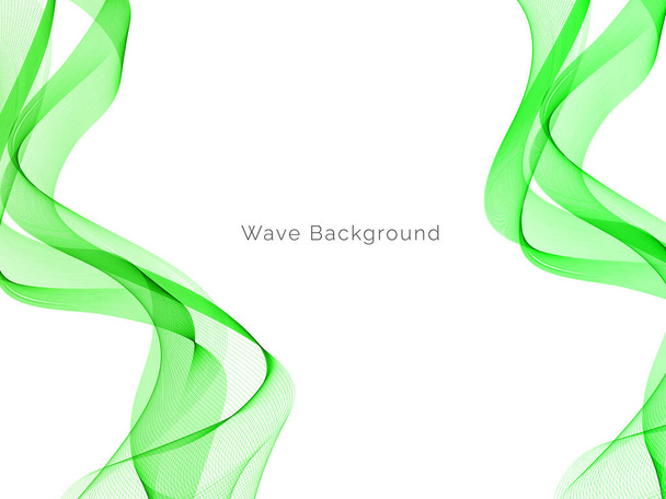 Abstrakti sileä tyylikäs tyylikäs vihreä aalto tausta vektori - Vektori, kuva