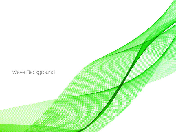 Abstraktní jasně zelená moderní stylový vlnový vektor pozadí - Vektor, obrázek