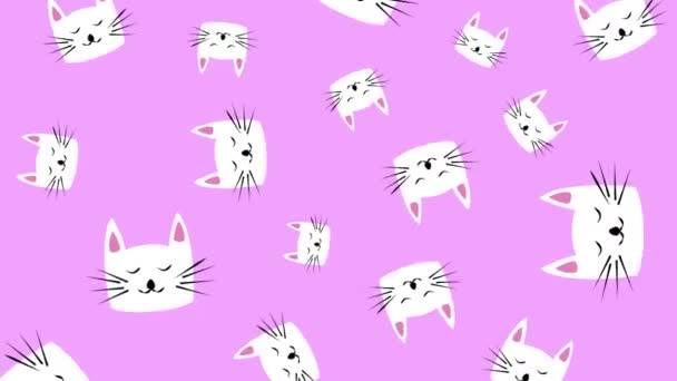 Cute koty abstrakcyjne animowane tło. 4K. Pętla Vj. - Materiał filmowy, wideo