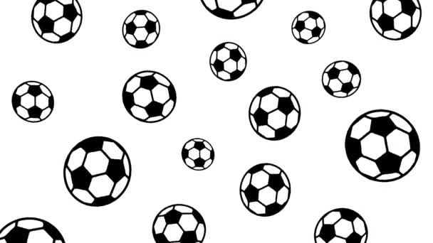 Animované abstraktní pozadí fotbalových míčků. 4K. Vj smyčka. - Záběry, video