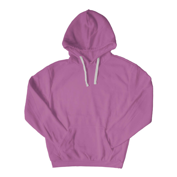 Promote your brand logo and design, with this Front View Stylish Pullover Hoodie Mockup In Royal Lilac Color. - Photo, Image