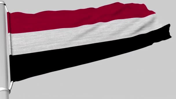 Flaga Jemenu ciągle wisiała na wietrze.. - Materiał filmowy, wideo