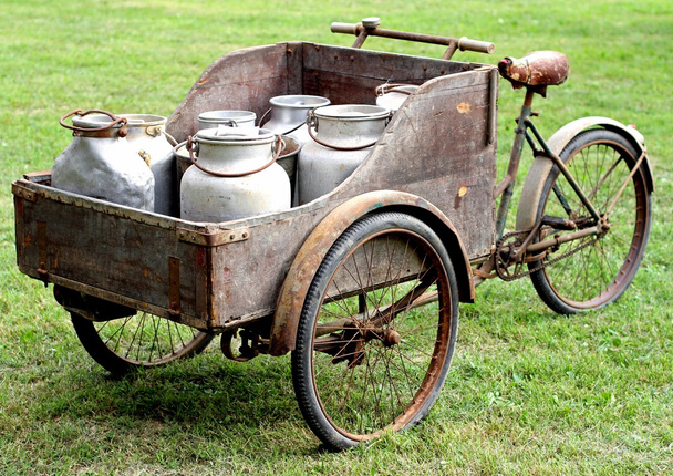 rusty bikes of ancient milkman - Photo, Image