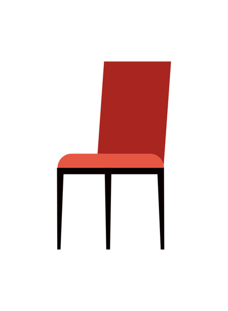 sandalye mobilya dekorasyon simgesi düz izole tasarım - Vektör, Görsel