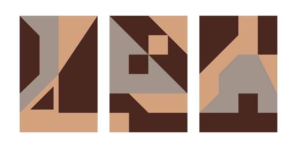 Набір плакатів, абстрактні геометричні фони
 - Вектор, зображення