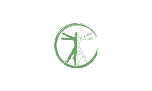 logo ludzkiego stosunku ciała symbol ikona wektor graficzny projekt  - Wektor, obraz