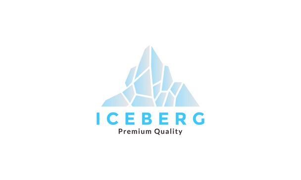 抽象的な氷山シンプルなロゴアイコンベクトルグラフィックデザイン  - ベクター画像