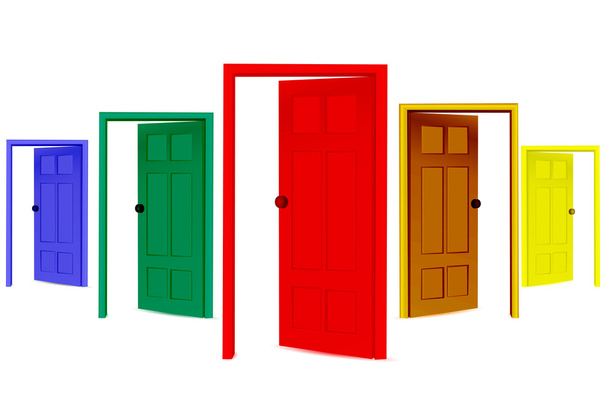 барвисті відкритих дверей
 - Вектор, зображення