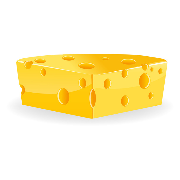 piece of cheese - Vector, Image