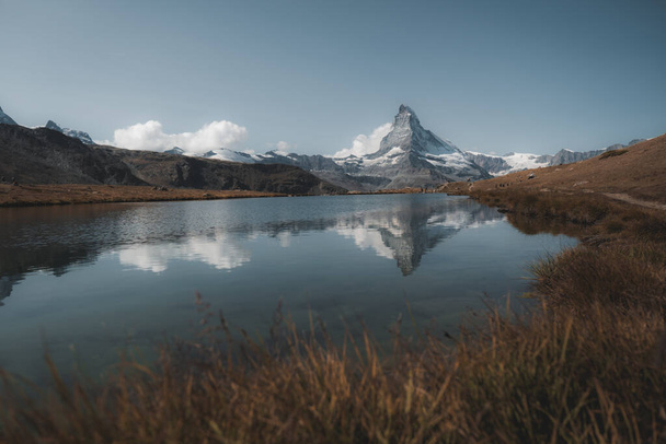 Beautiful mountain landscape with views of the Matterhorn peak in Zermatt, Switzerland - Fotografie, Obrázek