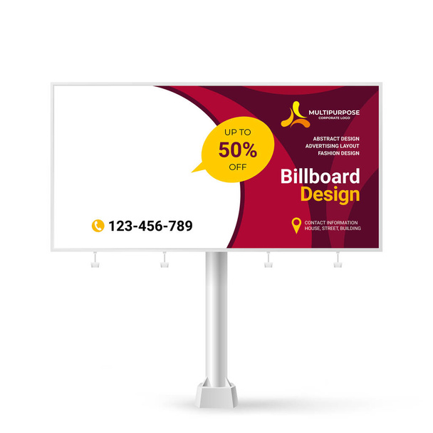 Panneau d'affichage, gabarit pour la publicité des biens et services, design créatif - Vecteur, image