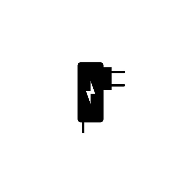 černá nabíječka logo ilustrační design - Vektor, obrázek