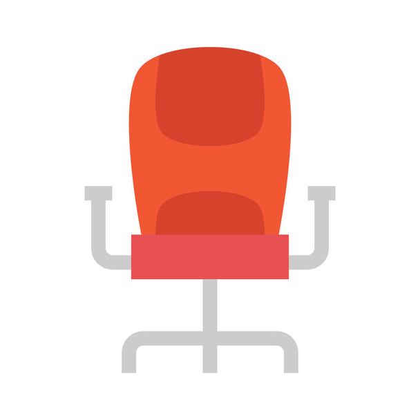 icono de la silla en estilo plano aislado sobre fondo blanco vector ilustración - Vector, Imagen