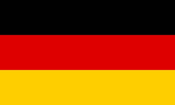 Németország zászlaja. A német ikonja. Németország földrajza. Négyzet a zászló és a gomb. Berlin és München jelvénye. Európa és a világ országa. Jelölje be fekete, piros és sárga színekkel. Vektor. - Vektor, kép