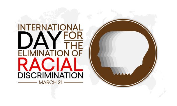 人種差別撤廃国際デーは毎年3月21日に行われている。ベクターイラスト. - ベクター画像