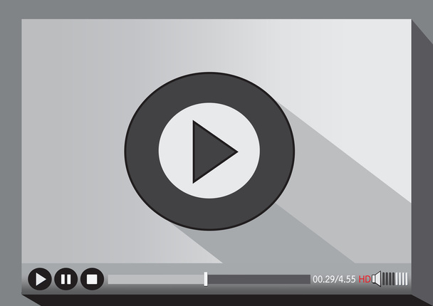 Video player media for web - Vector, afbeelding