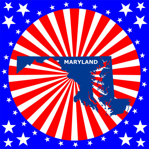 kaart van de Amerikaanse staat maryland - Vector, afbeelding