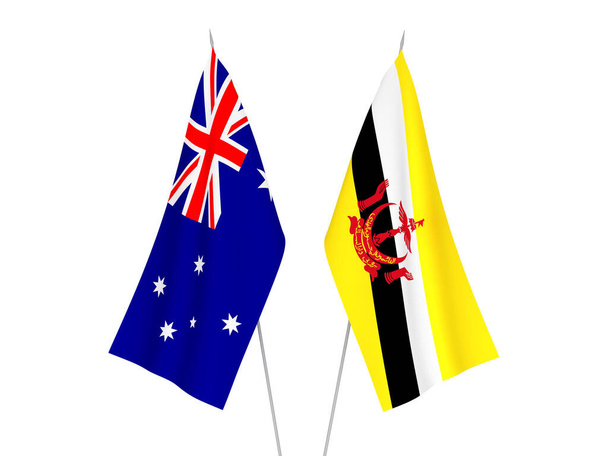 Australië en Brunei vlaggen - Foto, afbeelding