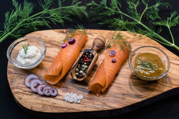 smoked Salmon herbs and spices - Fotografie, Obrázek