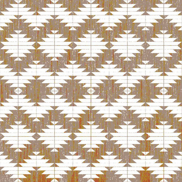 Geometrický kilim ikat vzor s grunge texturou - Fotografie, Obrázek