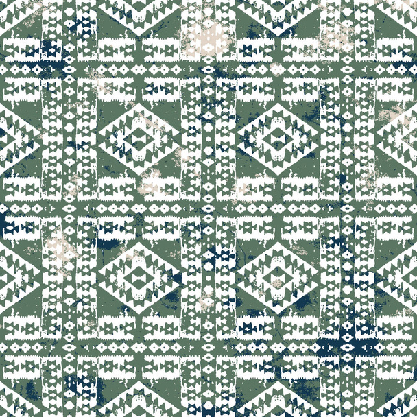 Padrão geométrico kilim ikat com textura grunge - Foto, Imagem