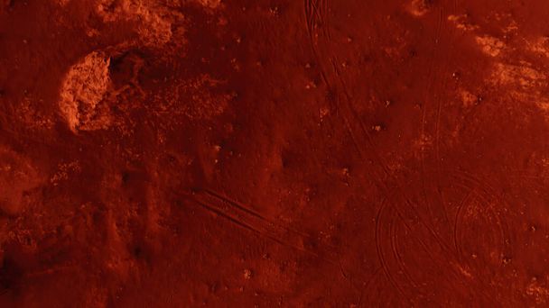 Fantastic martian landscape in rusty orange shades, Mars surface, Desert, Cliffs, sand. Alien landscape. Red planet mars. - Фото, изображение