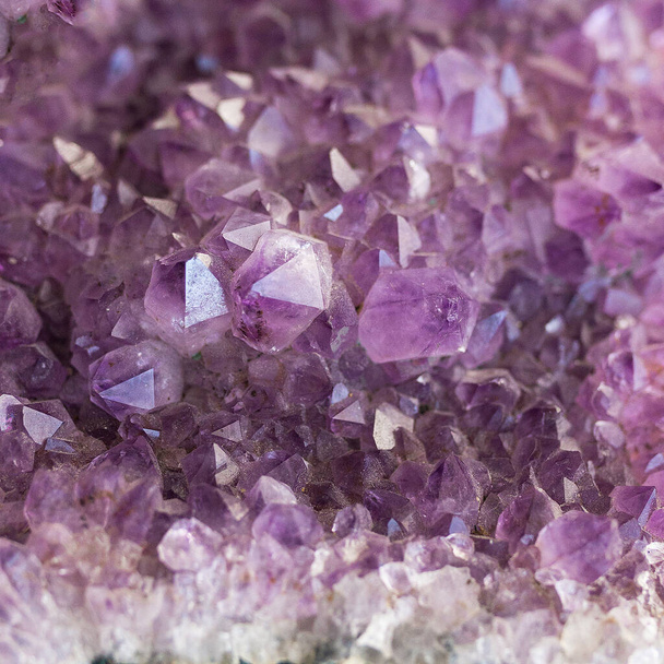 closeup view of amethyst crystals - Photo, Image