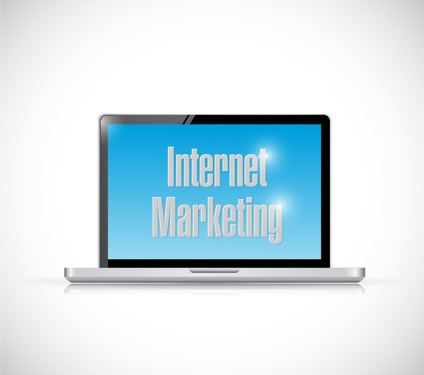internet marketing on a computer laptop. - Foto, imagen