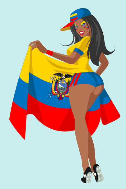 Equador fã de futebol
 - Vetor, Imagem