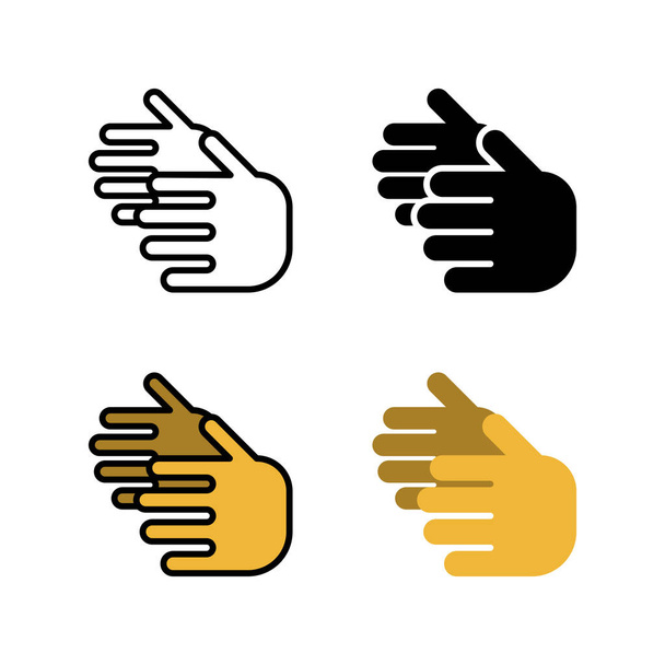 Applausi e lavare le mani e icona pulita, logo e illustrazione vettoriale - Vettoriali, immagini