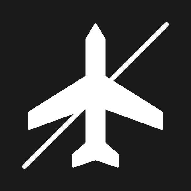 Modo avión desactivado Icono imagen vectorial. Se puede utilizar para el teléfono y la tableta. Adecuado para aplicaciones móviles, aplicaciones web y medios impresos. - Vector, Imagen