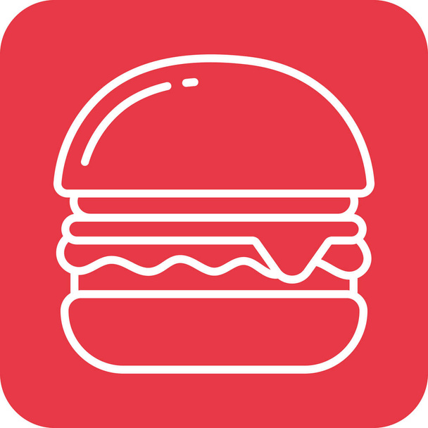 Immagine vettoriale icona hamburger. Può essere utilizzato anche per cibi e bevande. Adatto per l'uso su applicazioni web, applicazioni mobili e supporti di stampa. - Vettoriali, immagini