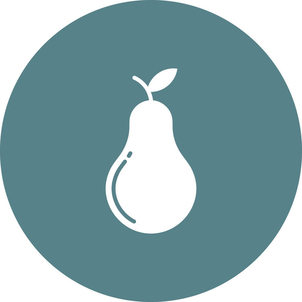 Birnensymbol-Vektorbild. Kann auch für Speisen und Getränke verwendet werden. Geeignet für Web-Apps, mobile Apps und Printmedien. - Vektor, Bild