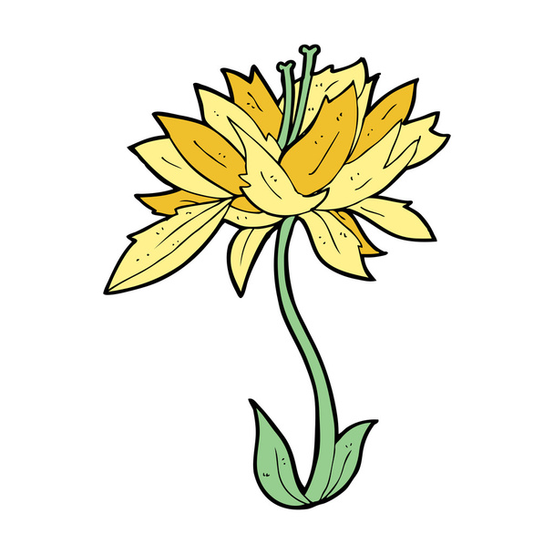 Карикатурный цветок
 - Вектор,изображение