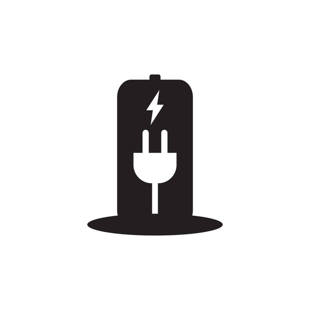 Batterij pictogram logo ontwerp vector template - Vector, afbeelding