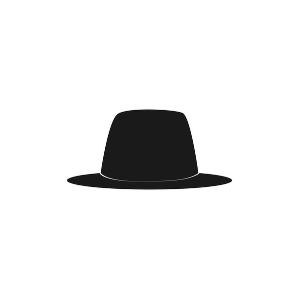 negro sombrero logo vektor plantilla - Vector, Imagen