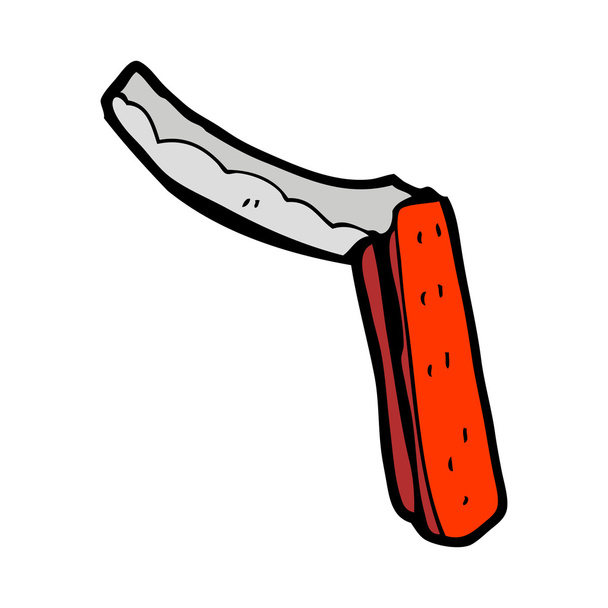 cartoon folding razor - Вектор, зображення