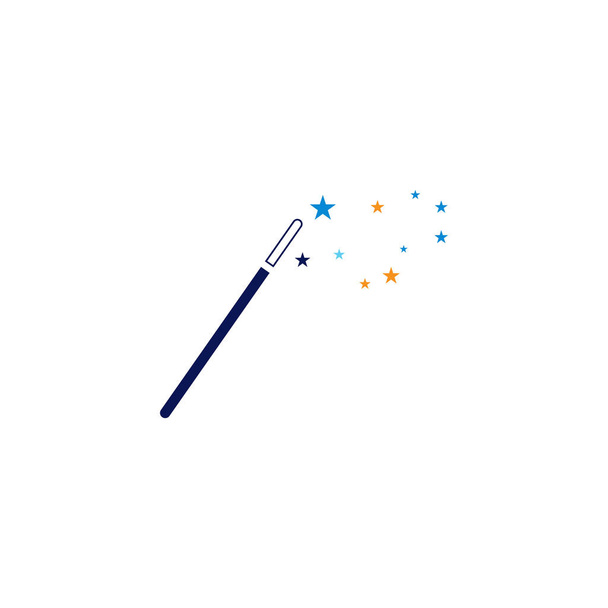 Bâton magique baguette symbole vectoriel modèle de logo  - Vecteur, image