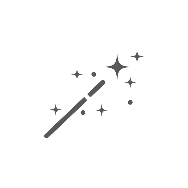 Bâton magique baguette symbole vectoriel modèle de logo  - Vecteur, image