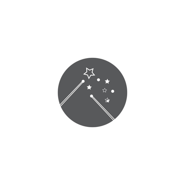 Паличка магічна паличка Логотип Шаблон Векторний символ
  - Вектор, зображення