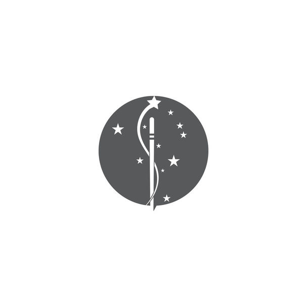 Bacchetta bacchetta magica logo modello vettoriale simbolo  - Vettoriali, immagini