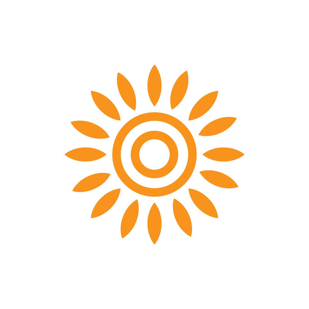 Ilustracja wektora słońca Ikona Logo Projekt szablonu - Wektor, obraz