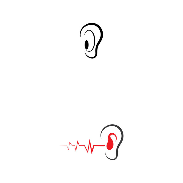 Дизайн векторної піктограми слухового логотипу
 - Вектор, зображення