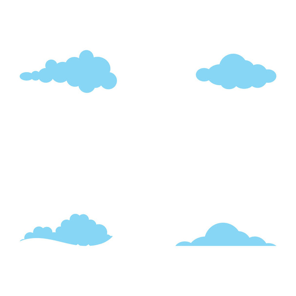 Set Cloud Template Vektor Icon Illustration Design - Vektor, Bild