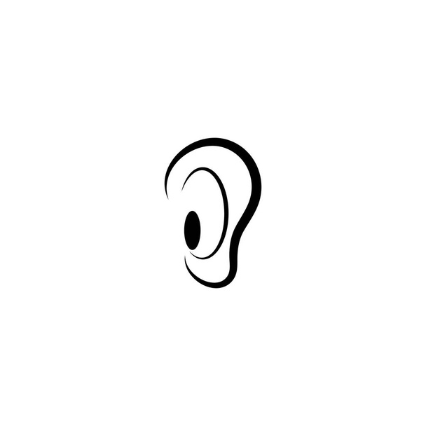 Wzór wektorowej ikony wektora słuchu Logo - Wektor, obraz